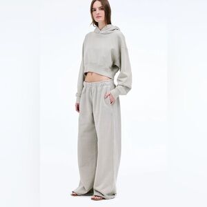 Slvrlake Wide Leg Pant Womens Sweat Pant abbey stone Tan khaki small